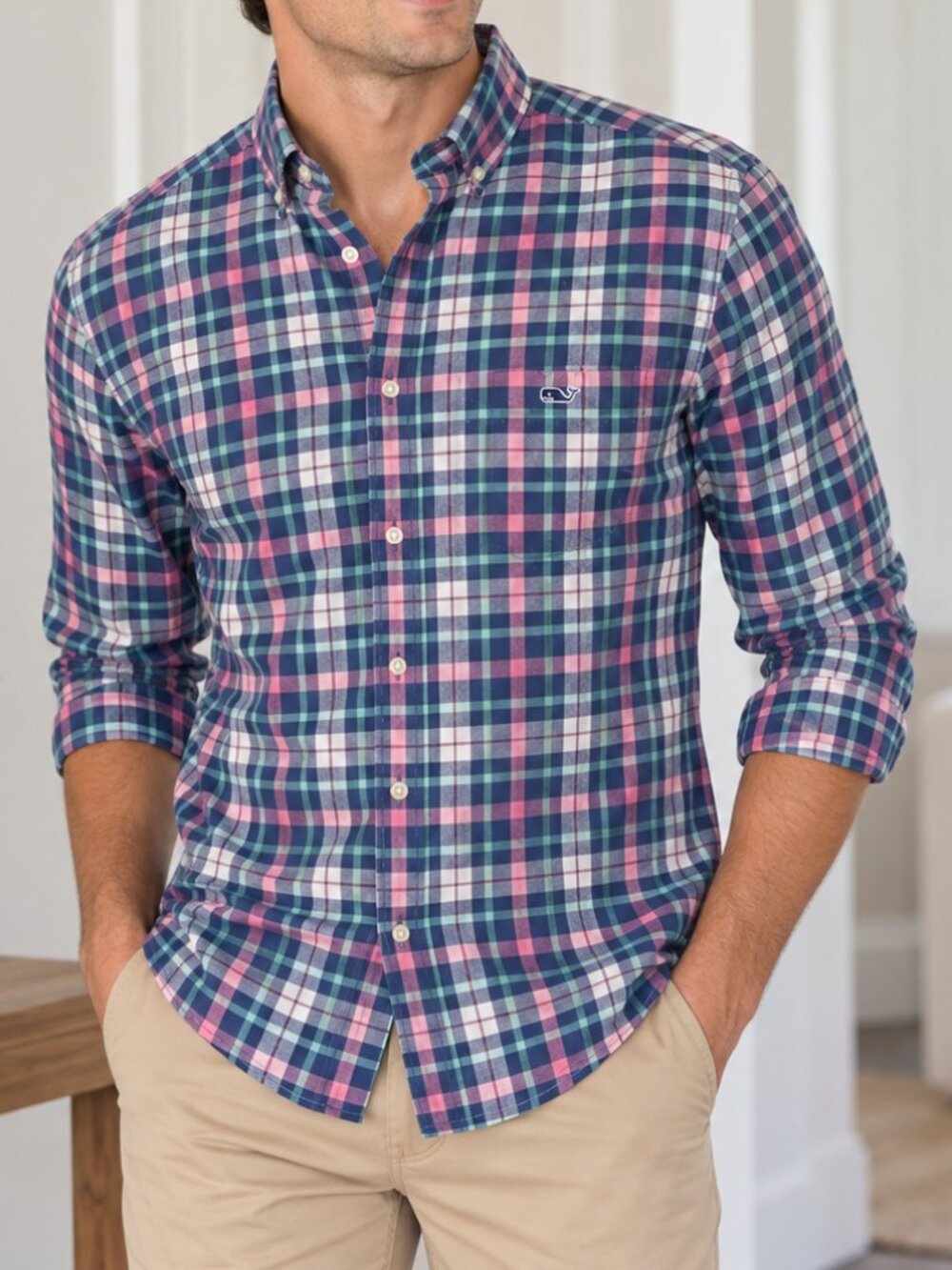 Vineyard Vines Classic Tucker Hawes Pond Plaid Men's Button-Down Shirt Preppy XS